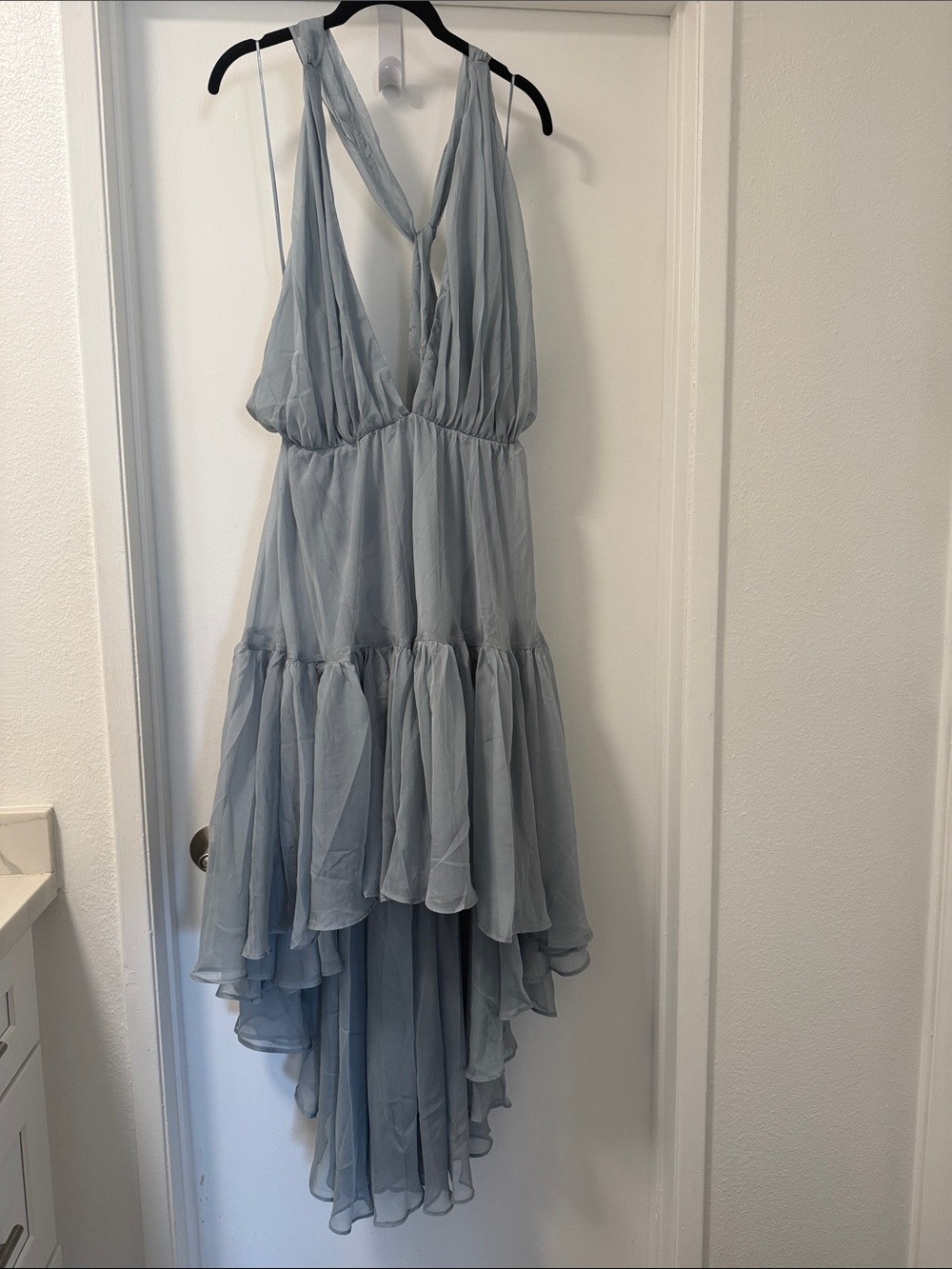 BARDOT x REVOLVE | Leona High Low Ruffle Dress in Cornflower - Picture 4 of 6